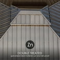thumbnail image 3 of Kozyard Apollo 12’x20’ Hardtop Gazebo, Wooden Coated Aluminum Frame with Galvanized Steel Double Roof, Outdoor Permanent Metal Pavilion with Netting for Patio, Deck and Lawn (12ft x 20ft), 3 of 6