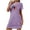Purple, variant on Tnhcen Women's Oversized Short Nightgown Printed Round Neck and Short Sleeves Dress Pajamas Long Sleeve Nightgowns for Women Nightwear for Ladies Comfywear Lounge/Sleepwear