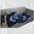 thumbnail image 6 of 35th Birthday Soft Flannel Fleece Throw Blanket, Number 35 with Geometrical Details Modern and Abstract, Cozy Plush for Indoor and Outdoor Use, 60" x 80", Dark Blue Pale Blue, by Ambesonne, 6 of 6