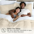 thumbnail image 4 of Bare Home 7-Piece Bed-in-a-Bag - King, Sand with White Sheet Set, 4 of 8