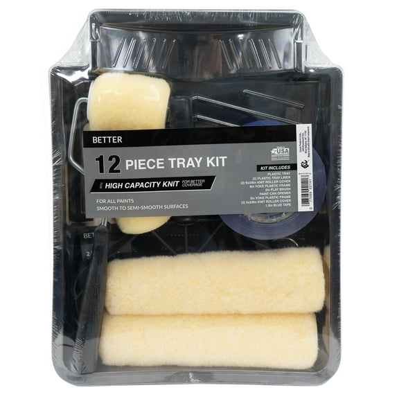 BETTER 12-Piece High Density Knit Paint Tray Kit