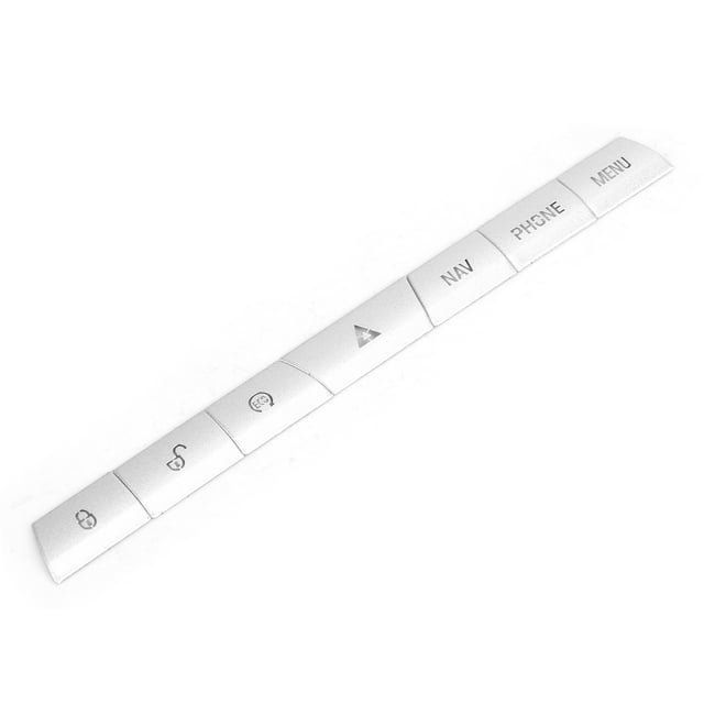 pegatinas de cubierta de botón de panel multimedia, aleación de aluminio plateada, aptas para Jaguar XF 2012-2015