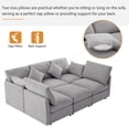 thumbnail image 6 of Harper & Bright Designs Modular L-Shaped Sectional Sofa Bed with Movable Ottoman, Chenille Reversible Convertible Sofa with 2 USB Charging Ports for Living Room Small Spaces Apartment, Light gray, 6 of 20