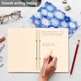 thumbnail image 5 of Wirebound Notebook Hardcover Spiral Notebooks Blue and White Snowflake, 60 Pages, 80 GSM, 5.7 x 8.3in, 5 of 7