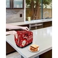 thumbnail image 4 of Fsddascl Red Christmas Santa Toaster Cover 4 Slice, Large Kitchen Appliance Covers, Xmas Snowflake Winter Toaster Oven Cover with Loop, Bread Machine Cover Polyester Dust Cover Protection, 4 of 5