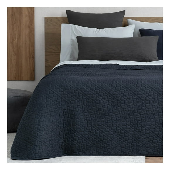 Edredón Ligero Suave y Fresco Capitonado sin Costuras, 1 Pieza Real Textil (Azul Oscuro, King Size)