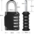 thumbnail image 2 of Candado de combinación Cerradura de combinación resistente: cerradura de combinación de 4 dígitos para gimnasio, escuela, puerta, cobertizo, garaje, casillero, casillero para equipaje y caja de herra, 2 of 5