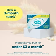 o.b. Tampons No Applicator, Unscented - 40ct, Applicator-Free Tampons Super Plus, Feminine Care, ob Tampon Super Plus