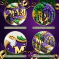 thumbnail image 4 of Colorful Mardi Gras Banner Purple Green Yellow Carnival Display Golden Accents Star Pattern Festive Backdrop for Mardi Gras Party Carnival Celebration Indoor Decoration, 4 of 9