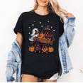 thumbnail image 2 of Weiner Dog Witch Happy Halloweenie Cute Halloween Dachshund T-Shirt, Multicolors, Size S-5XL, 2 of 5