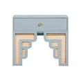 thumbnail image 2 of Suzie Pastel Blue & Rattan Nightstand, 2 of 4