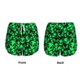 thumbnail image 3 of Honeii Green Monster print a double-layered women's running short, ideal for gym, tennis, and various activities, complete with a practical pocket-X-Large, 3 of 7