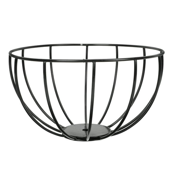 LEORX Iron Craft Lamp Shade Lampshade Holder Iron Black 1Set Round 7.3x3.7in