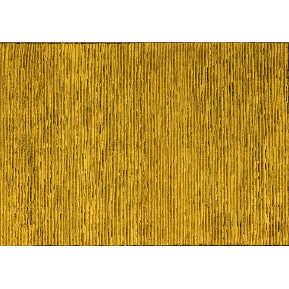 Ahgly Company Indoor Rectangle Abstract Yellow Modern Area Rugs, 2' x 3'