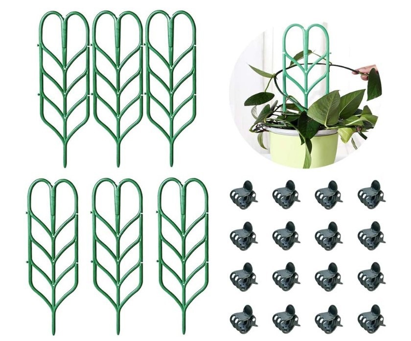 CARBONLIKE Garden Plant Support, DIY Garden Trellis, Mini Climbing Plants, 6  Leaf Plant Holders, 16 Orchid Clips for Ivy, Roses, Cucumbers, Tomatoes,  Cages and Clematis | Walmart Canada