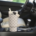 thumbnail image 4 of 30 oz Tumbler with Handle Flip Straw Leak Proof - Checkered Heart Cup 30oz Tumbler Travel Coffee Mug with Handle - Birthday Gifts for Women Checkered Heart Lovers 30 Ounce Stainless Steel Cup, 4 of 4