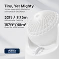 thumbnail image 3 of IRIS USA WOOZOO Ventilador de Escritorio, Circulador de Aire Oscilante, 3 Velocidades, Alcance de 10 m, Inclinación Ajustable de 112°, Motor Silencioso de 27.5dB, Tamaño Pequeño, Blanco, 3 of 5