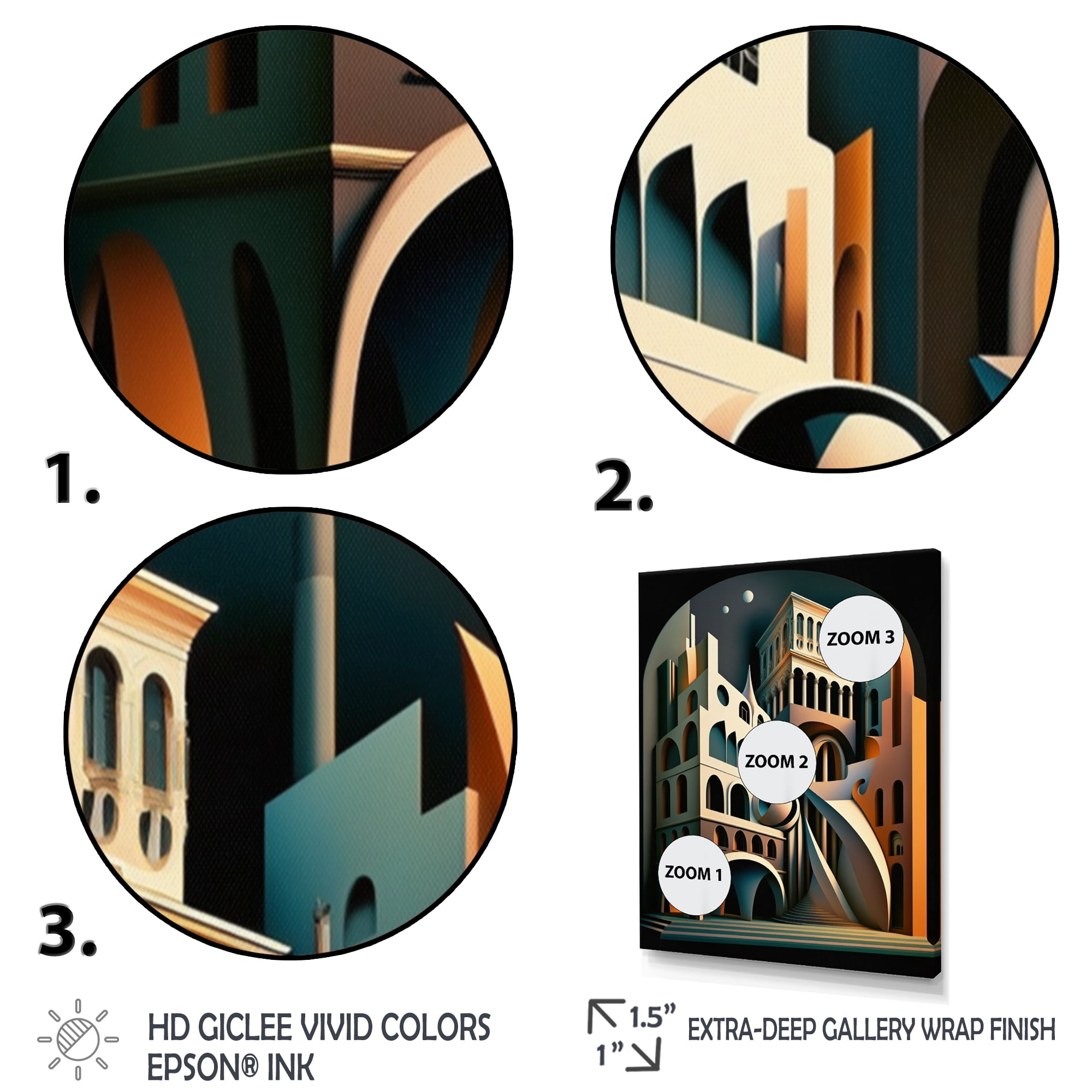 Designart Geometric Graffiti II Canvas Wall Art