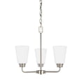thumbnail image 2 of Sea Gull Lighting - Kerrville - 100W Three Light Chandelier Brushed Nickel, 2 of 2