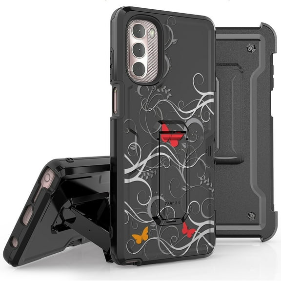 Armor Kombo Holster Rugged Cover Designed For Moto G Stylus 2022 Case Animals Series