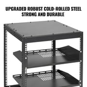 KFFKFF 12U 4 Post Open Frame Server Rack Network Enclosure 15-40 Adjustable