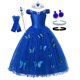 thumbnail image 1 of Disney Girl Cenicienta Cosplay disfraz vestir ropa niñas fiesta de Navidad vestidos de princesa niños cumpleaños boda vestido de baile 4T (etiqueta 120) Gao Jinjia LED, 1 of 2