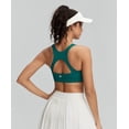 thumbnail image 4 of RUNNING GIRL Women’s Sports Bra Medium Support Racerback Open Back Workout Bra with Fixed Cups, 4 of 5