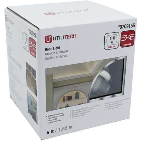 Utilitech 6-ft Clear Rope Light Utilitech 6-ft Clear Rope Light