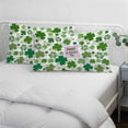 thumbnail image 4 of St Patricks Day Pillow Covers Queen, Shamrock Grey Green Spring Modern Leaf Soft Brushed Microfiber Breathable Throw Pillow Covers, Decorative Pillowcase with Zipper for Couch Sofa Bedroom 20"x30", 4 of 9