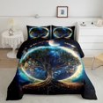 thumbnail image 2 of Erosebridal Vintage Tree of Life Bedding Full Comforter Set, Boho Moon Print Down Comforter, Reversible, 2 of 7