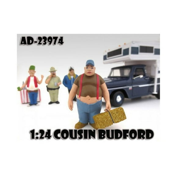 American Diorama 23974 Cousin Budford Trailer Park Figure for 1-24 Scale Diecast Model Cars