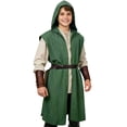 thumbnail image 3 of Kids Medieval Hooded Tunic, Renaissance Ranger Costume Surcoat for Halloween LARP Dress Up, 3 of 7