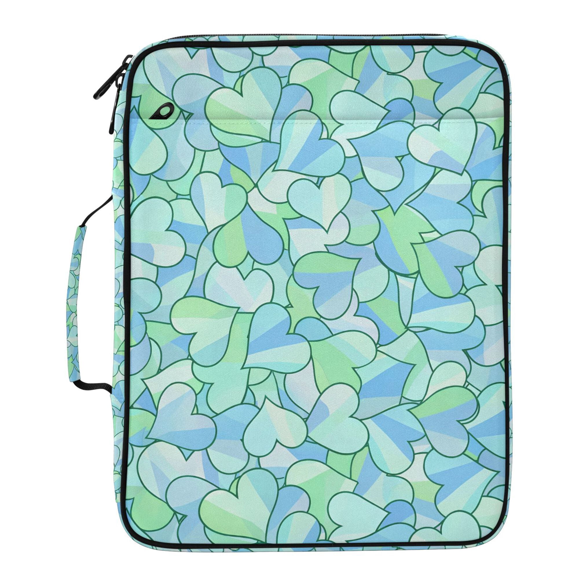 FORMRS Accordion File Folder A4 Size 7-Pocket Expanding Document Organizer Bag with 3 Ring Binder, Abstract Hearts Pattern