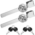 thumbnail image 1 of 2 Pcs Glass Cabinet Lock with Move Door Lock Sawtooth, Push-Pull Door Rack Lock for Glass Cabinet Door(140mm), 1 of 6