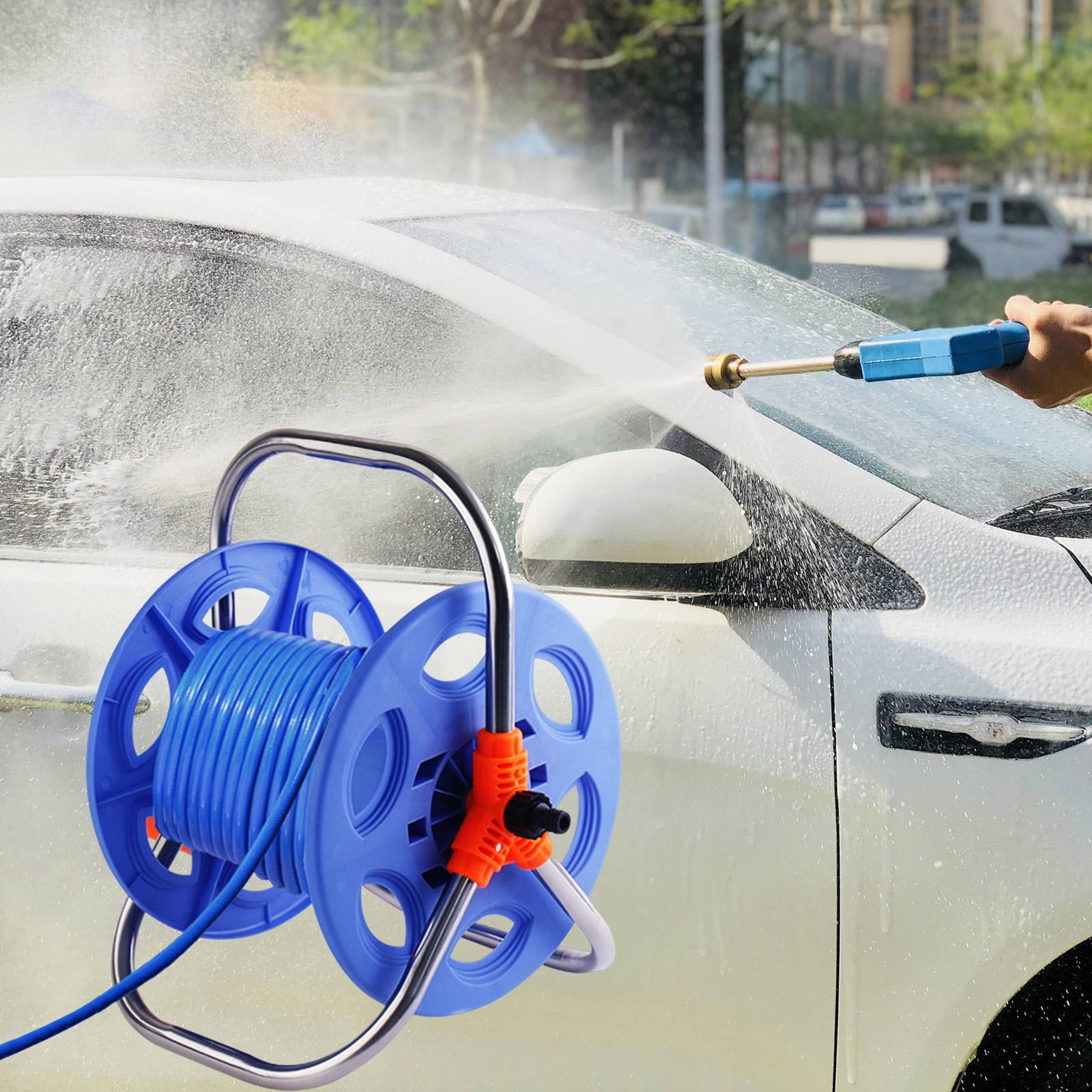 Roll Pipe Storage, Outside Water Pipe Rack, Construction Portable Garden Hose stand, Water Hose Reel, for Lawn Outdoor Car Wash 20m