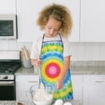 thumbnail image 4 of Rainbow Tie Dye Mandala Pattern Kids Aprons for Girls and Boys,Adjustable Neck Strap Toddler Aprons for Kids Cooking Baking, 4 of 6