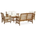 thumbnail image 1 of vidaXL 5 Piece Garden Lounge Set with Cushions Solid Acacia Wood, 1 of 11