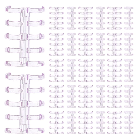 Milisten 100Pcs Violet Plastic Binder Rings for Index Cards and Planner Binding Openable Loose Leaf