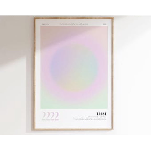 POSTER Aura Poster, Angel Number 2222 Art Print, Bedroom Wall Decoration, Dining Room Mural, Spiritual Picture, Modern Art, Print Living Room UNFRAMED, 12x18