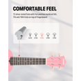 thumbnail image 3 of Ukelele soprano Donner para principiantes, 21 pulgadas, rosa, con paquete, 3 of 7