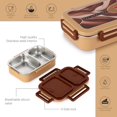 thumbnail image 4 of Esquire Insulated Lunch Box - 915ml, Beige | 2 Containers Inner Steel Lunch Box - 100% Food Grade, Leak Proof & Break Resistant, 4 of 5