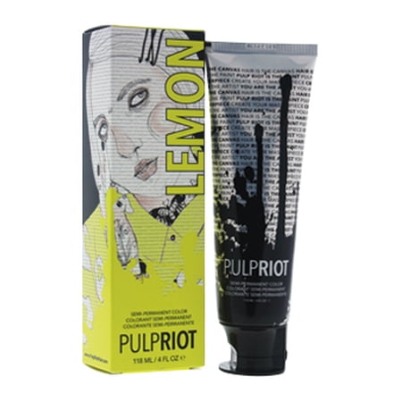 Semi-Permanent Color Lemon - Yellow by Pulp Riot for Unisex - 4 oz Hair ...
