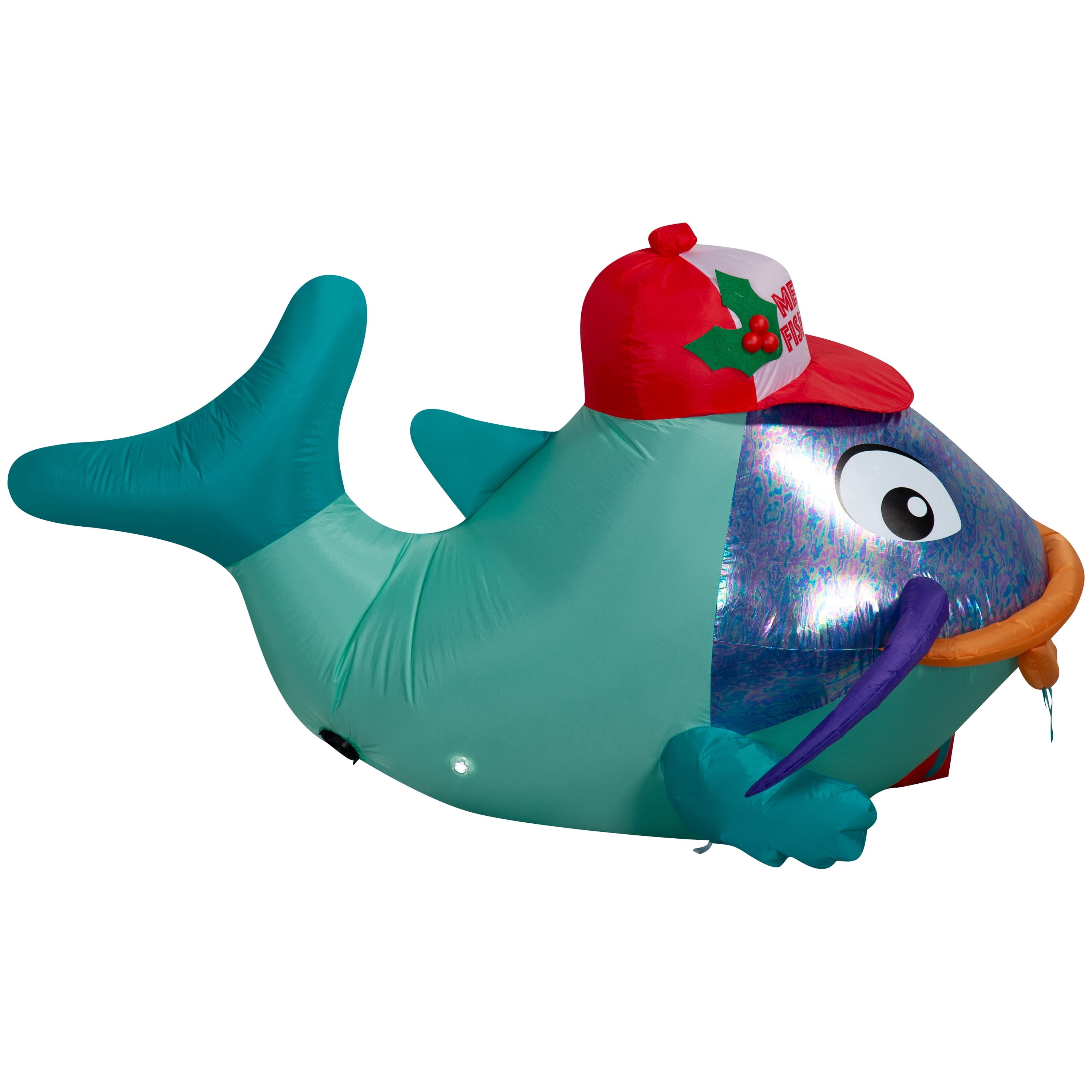 Multicolor Catfish Christmas Airblown Yard Inflatable, 6', by Holiday Time