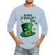 thumbnail image 2 of Camisetas de Manga Larga para Hombres, Día de San Patricio Impreso 3/4 Manga Camiseta de Fitness, Mezcla de Algodón Casual, 2 of 9