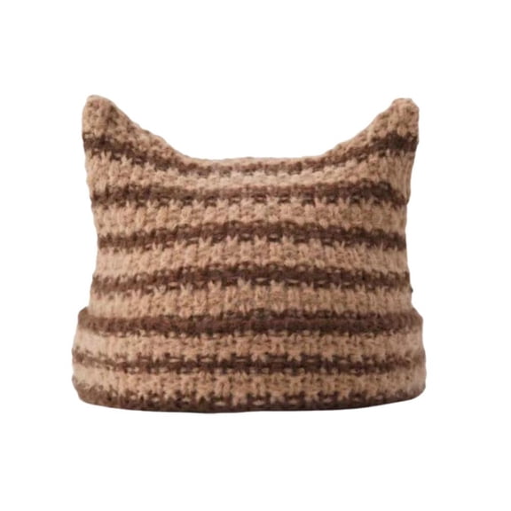 Cute Cat Ears Knit Beanie for Japanese Style Winter Accessories