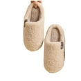 thumbnail image 5 of Viluyesy Womens Fuzzy Slippers, Memory Foam Soft Sole Cozy Warm Fleece Lined Winter Slip On House Slipper Beige, 5 of 9