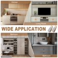 thumbnail image 7 of Uxcell Leather Drawer Pulls Leather Handle Center Cabinet Dresser Knobs with Screws for Dresser Cupboard Closet Doors Gray, 7 of 7