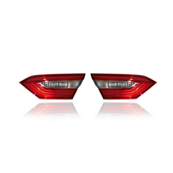 Tail Light Assembly - Compatible/Replacement for '18-21 Toyota Camry/Hybrid L/LE (North American Built) - Inner On Trunk Lid Halogen - Pair, Left Driver Right Passenger Set 8158006620, 8159006620 CAPA