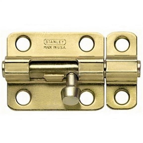 Stanley Hardware 758340 5" Satin Brass Barrel Bolts