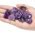 thumbnail image 2 of NOGIS 20 Pcs 1 Inch Heart Crystals Healing Stone Natural Amethyst Crystal Heart Love Polished Gemstone Palm Worry Stones Reiki Meditation Home Decor Gift (Purple), 2 of 7